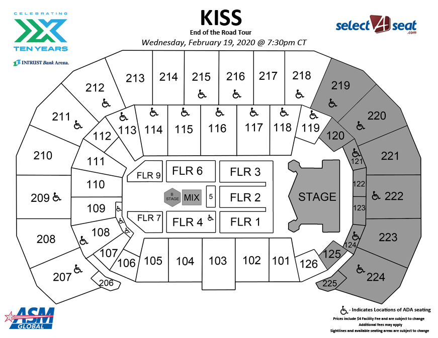 Seating Charts | Events & Tickets | INTRUST Bank Arena